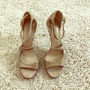 Gold Glitter Sandals